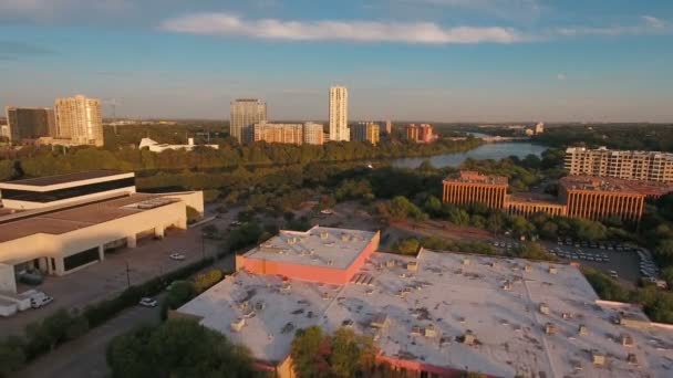 Légi Videó Belvárosban Austin Texas — Stock videók