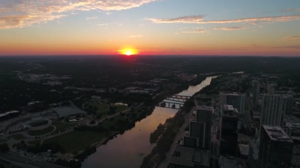 Aerial Video Downtown Austin Texas — Stock Video