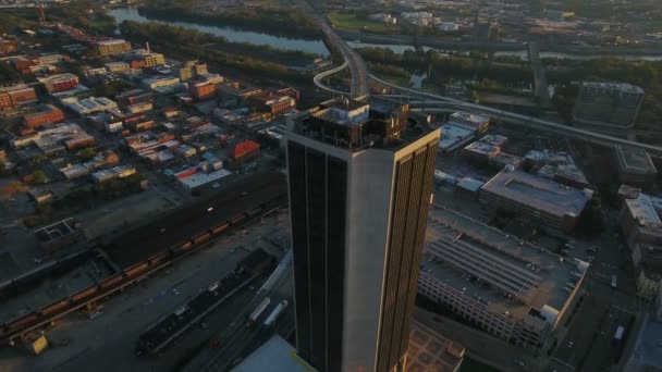 Luchtfoto Video Van Het Centrum Van Richmond Virginia — Stockvideo