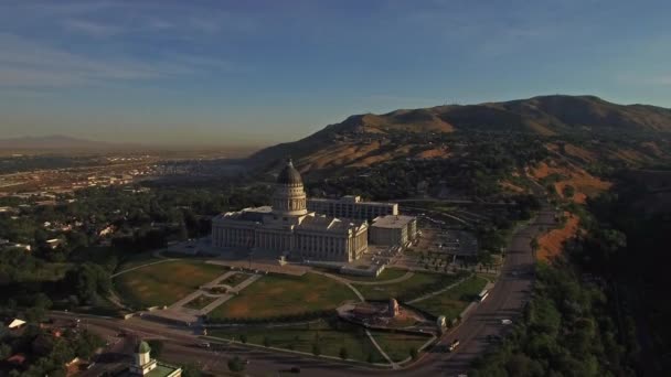 Vídeo Aéreo Salt Lake City Utah — Vídeo de stock