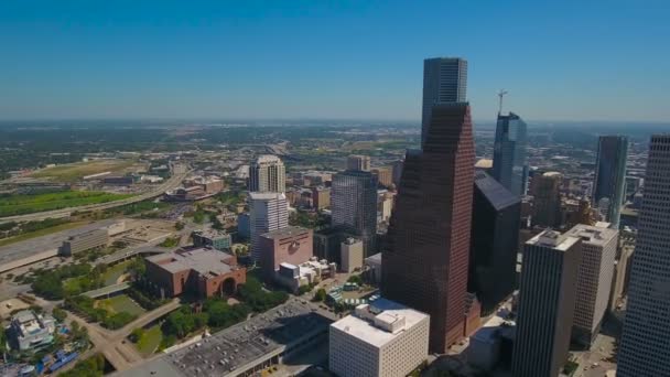 テキサス州ヒューストンのダウンタウンの空撮 — ストック動画