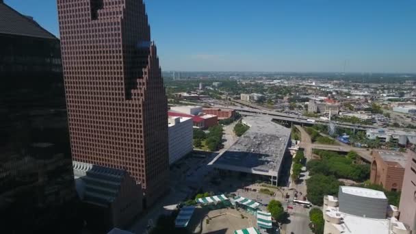 Video Udara Dari Pusat Kota Houston Texas — Stok Video