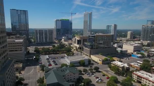テキサス州オースティンのダウンタウンの空撮 — ストック動画