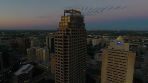 Letecké Video Centra Města San Antonio Texasu — Stock video