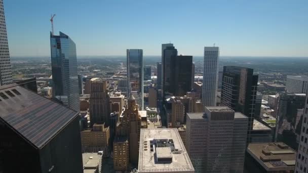 Vídeo Aéreo Del Centro Houston Texas — Vídeos de Stock