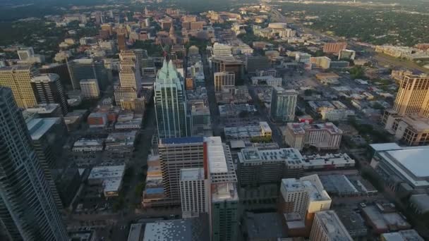 Aerial Video Downtown Austin Texas — Stockvideo