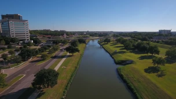 Vídeo Aéreo Centro Fort Worth Cidade Texas — Vídeo de Stock