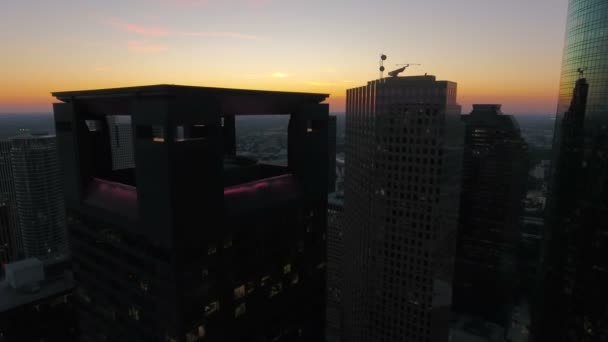 Vidéo aérienne du centre-ville de Houston au Texas 