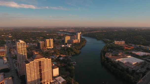 Vídeo Aéreo Centro Austin Texas — Vídeo de Stock