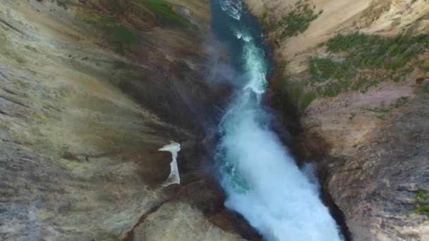 Luchtfoto Wyoming Van Yellowstone National Park — Stockvideo