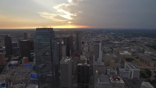 Vídeo Aéreo Centro Dallas Texas — Vídeo de Stock