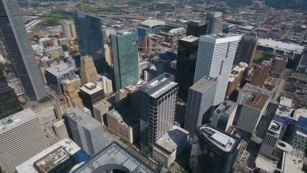 Aerial Video Downtown Houston Texas — Stock Video