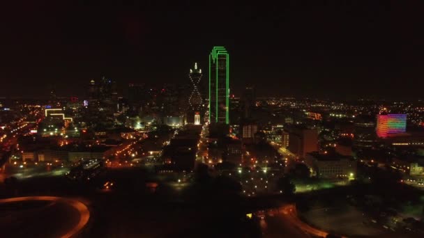 Antenowe Video Centrum Dallas Teksasie — Wideo stockowe