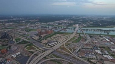 Şehir Texas Dallas'ta hava video.
