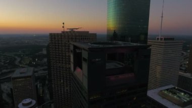 Houston Texas şehrin havadan video