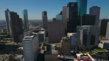 Houston Texas şehrin havadan video