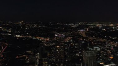 Houston Texas şehrin havadan video