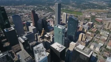 Houston Texas şehrin havadan video