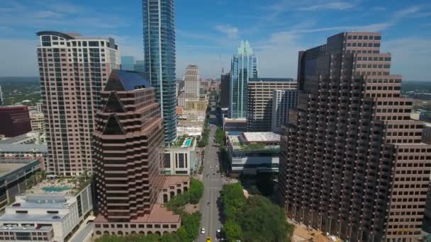 Légi Videó Belvárosban Austin Texas — Stock videók