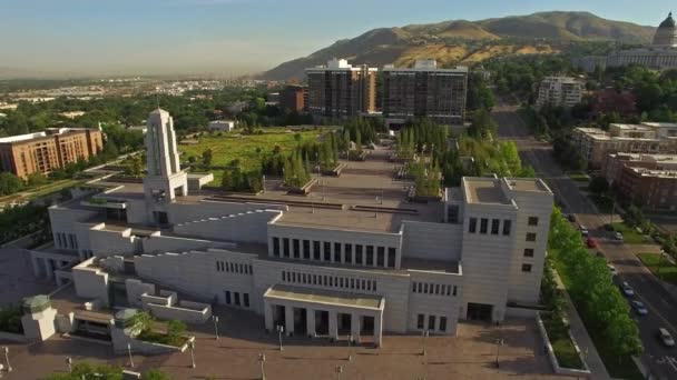 Luchtfoto Video Van Salt Lake City Utah — Stockvideo