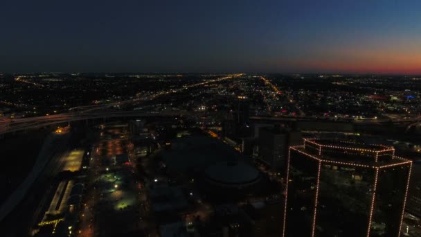 Antenowe Video Centrum Miasta Fort Worth Teksasie — Wideo stockowe