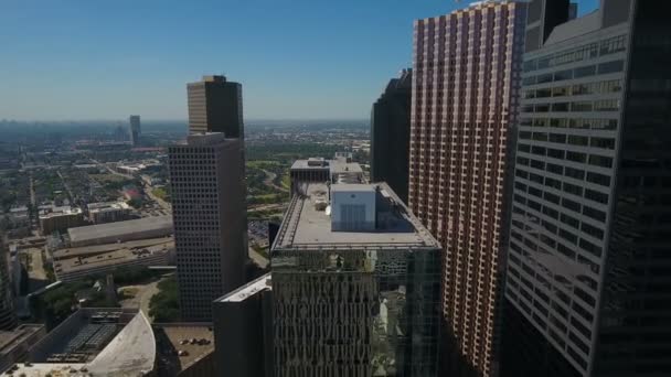 Video Aereo Del Centro Houston Texas — Video Stock