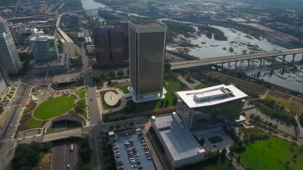 Vídeo Aéreo Del Centro Richmond Virginia — Vídeos de Stock