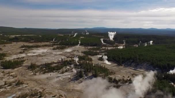 Hava Wyoming Yellowstone Milli Parkı — Stok video