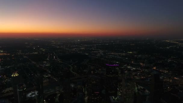 Vídeo Aéreo Del Centro Houston Texas — Vídeos de Stock