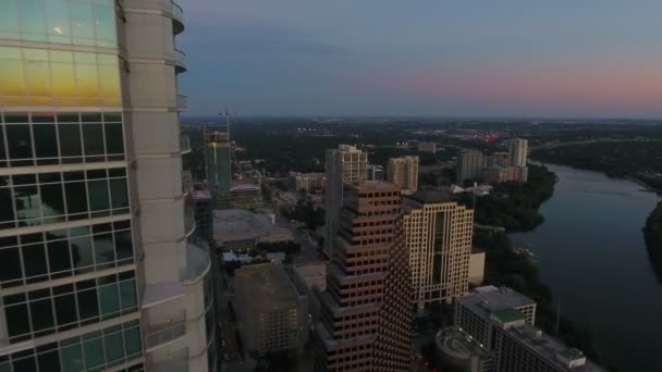 Vídeo Aéreo Del Centro Austin Texas — Vídeo de stock