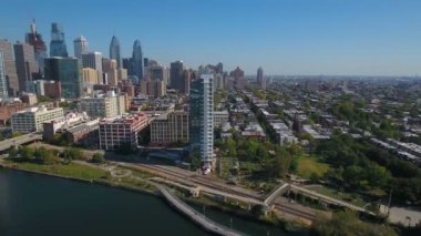 Şehir Philadelphia Pennsylvania hava video.