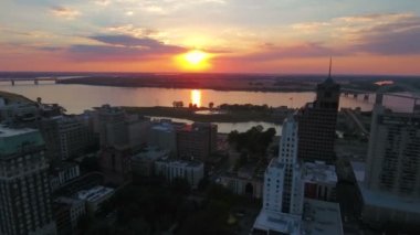 Şehir merkezindeki Memphis Tennessee hava video.