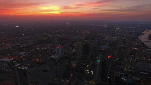 Luftbild Der Innenstadt Von Nashville Tennessee — Stockvideo