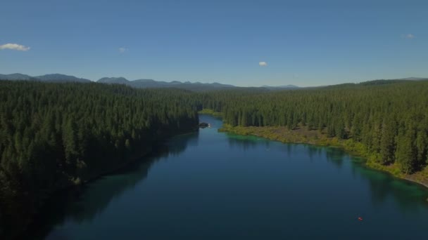 Vista Aérea Oregon Clear Lake — Vídeo de stock