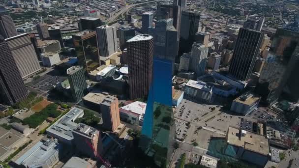 Vídeo Aéreo Del Centro Dallas Texas — Vídeos de Stock