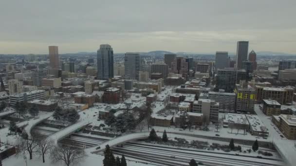 Video Aereo Della Città Portland — Video Stock