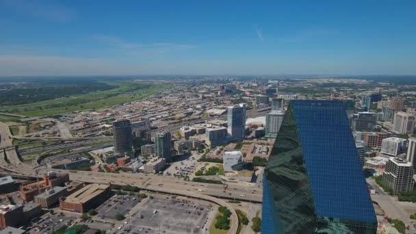 Vídeo Aéreo Centro Dallas Texas — Vídeo de Stock