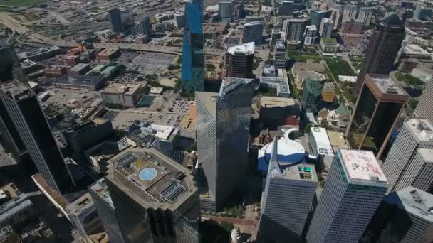 Vídeo Aéreo Del Centro Dallas Texas — Vídeo de stock