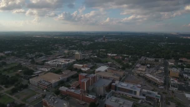 Luchtfoto Viaduct Van Downtown Oklahoma City — Stockvideo
