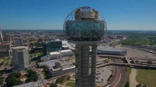 Légi Videó Belvárosában Dallas Texas — Stock videók