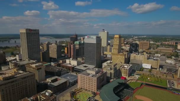 Aerial Video Downtown Memphis Tennessee — Stockvideo