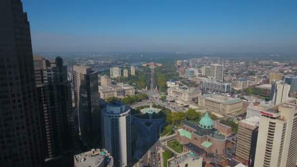 费城市中心的空中视频在宾夕法尼亚州 — 图库视频影像