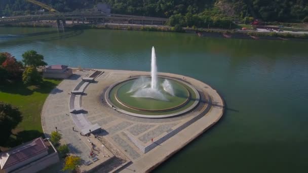 Vídeo Aéreo Del Centro Pittsburgh Pennsylvania — Vídeo de stock