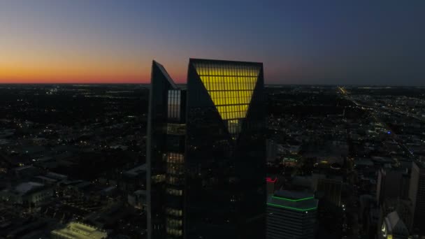 Vuelo Aéreo Del Centro Oklahoma City — Vídeo de stock