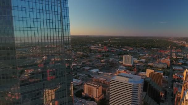 Letecký Nadjezdu Centru Oklahoma City — Stock video