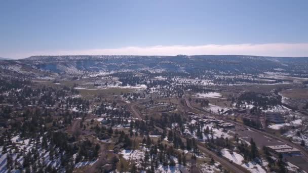 Aerial Video Warm Springs Reservation Winter Oregon Usa — Stock Video