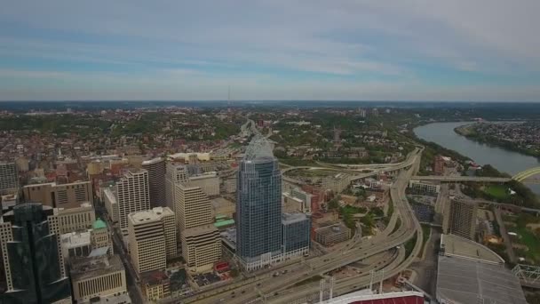 Luchtfoto Video Van Cincinnati Ohio — Stockvideo