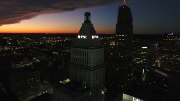 Luchtfoto Video Van Cincinnati Ohio — Stockvideo