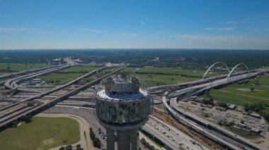 Şehir Texas Dallas'ta hava video.