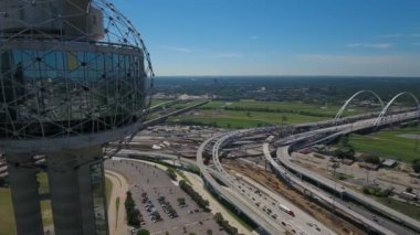Şehir Texas Dallas'ta hava video.